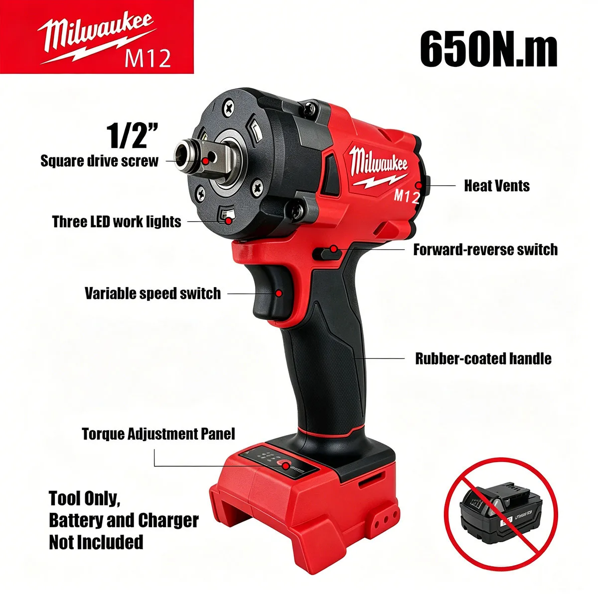 Milwaukee M12 1/2' M18 FUEL Br - Milwaukee Drill M12 Fuel review and price