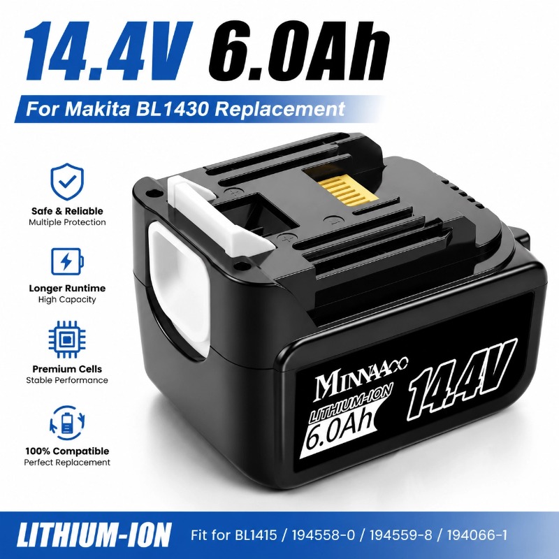 For Makita 14.4V 6.0Ah 5.0Ah L - Makita Drill Hp1640 review and price