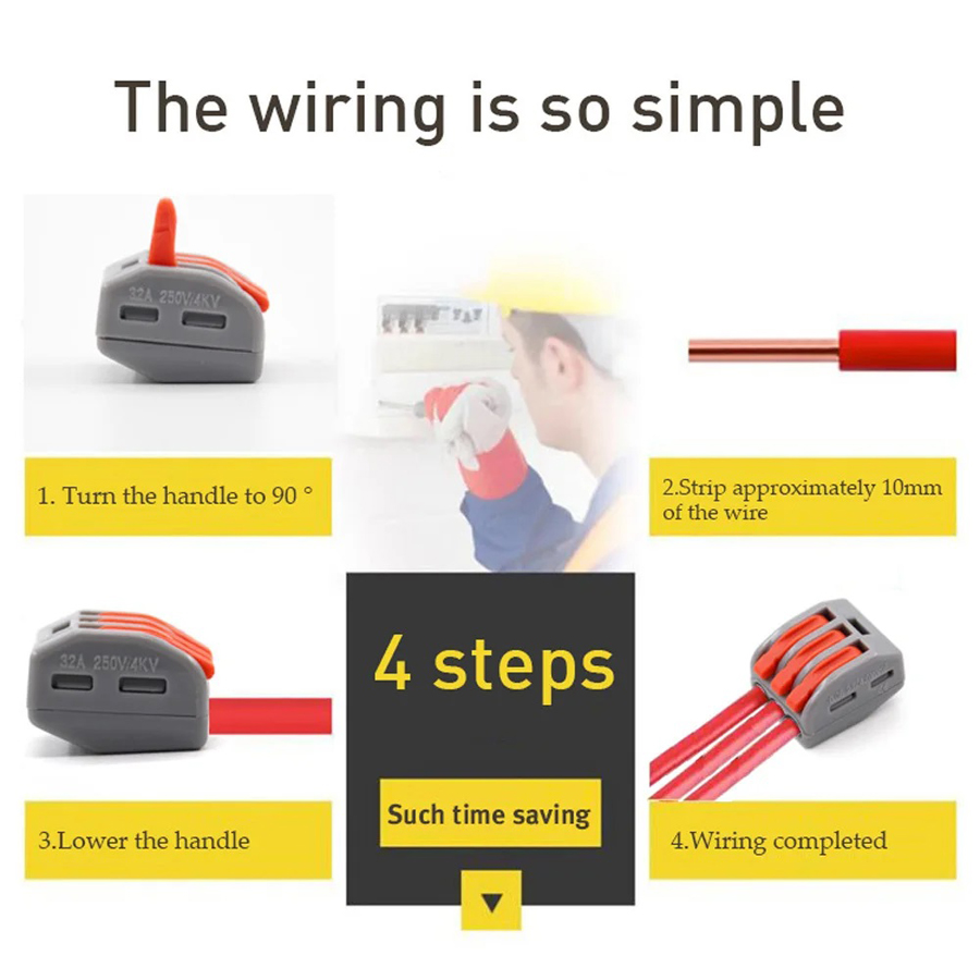 30/48 Pcs Fast Wiring Connecto - Push Fit Connector review and price